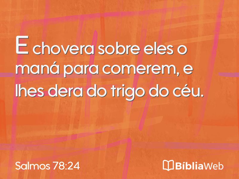 Salmos 78:24 em imagem para compartilhar