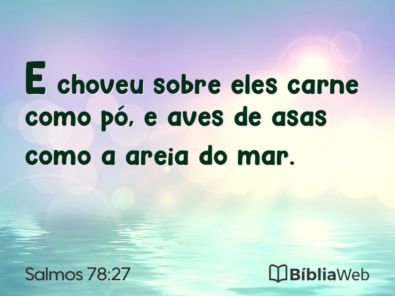 Salmos 78:27 em imagem para compartilhar