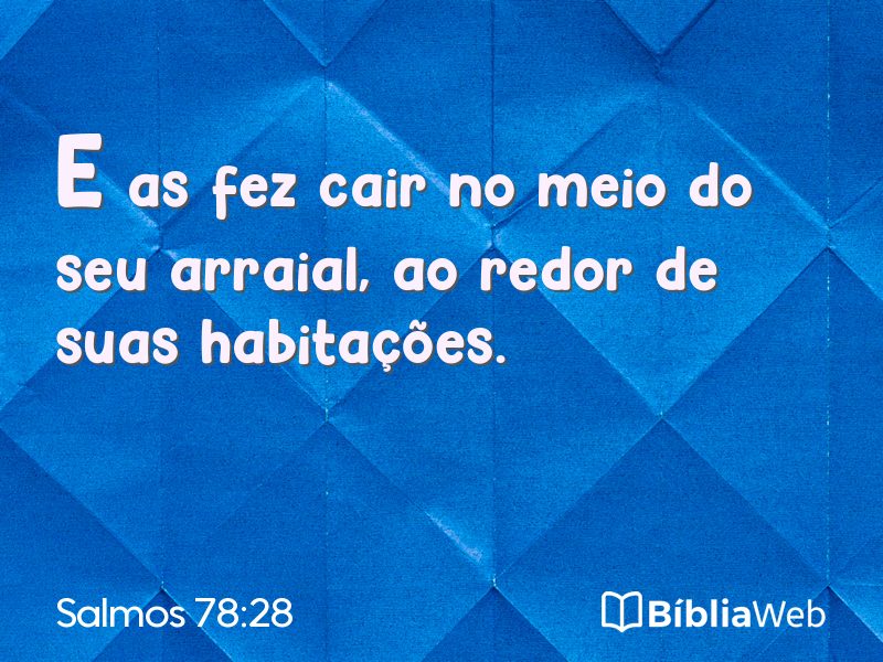Salmos 78:28 em imagem para compartilhar