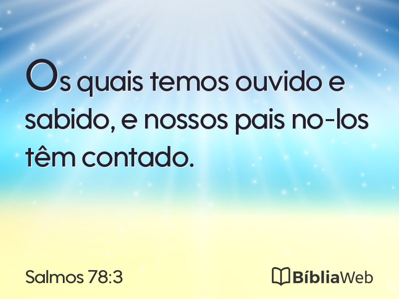 Salmos 78:3 em imagem para compartilhar