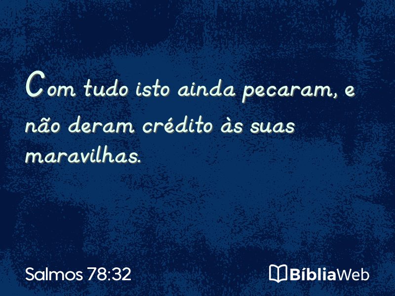 Salmos 78:32 em imagem para compartilhar
