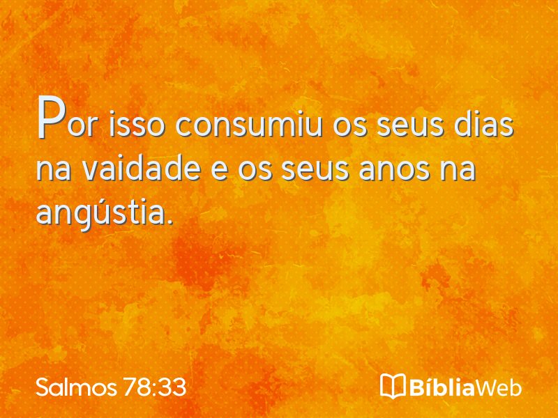 Salmos 78:33 em imagem para compartilhar