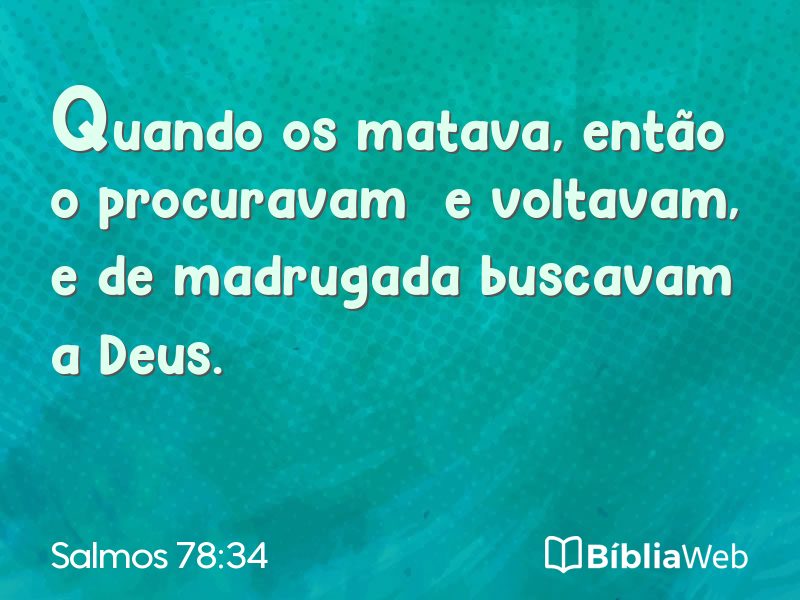 Salmos 78:34 em imagem para compartilhar