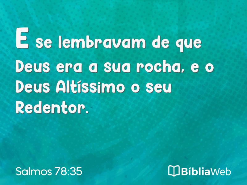 Salmos 78:35 em imagem para compartilhar