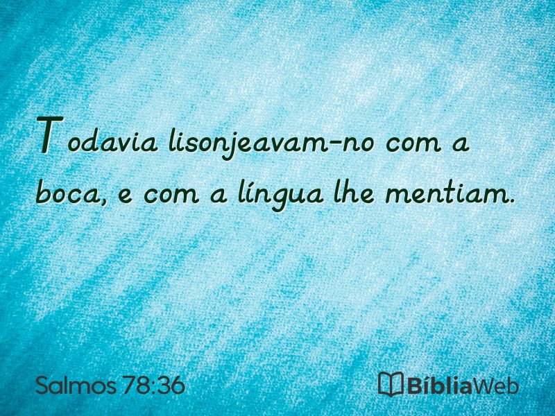 Salmos 78:36 em imagem para compartilhar