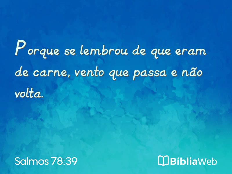 Salmos 78:39 em imagem para compartilhar