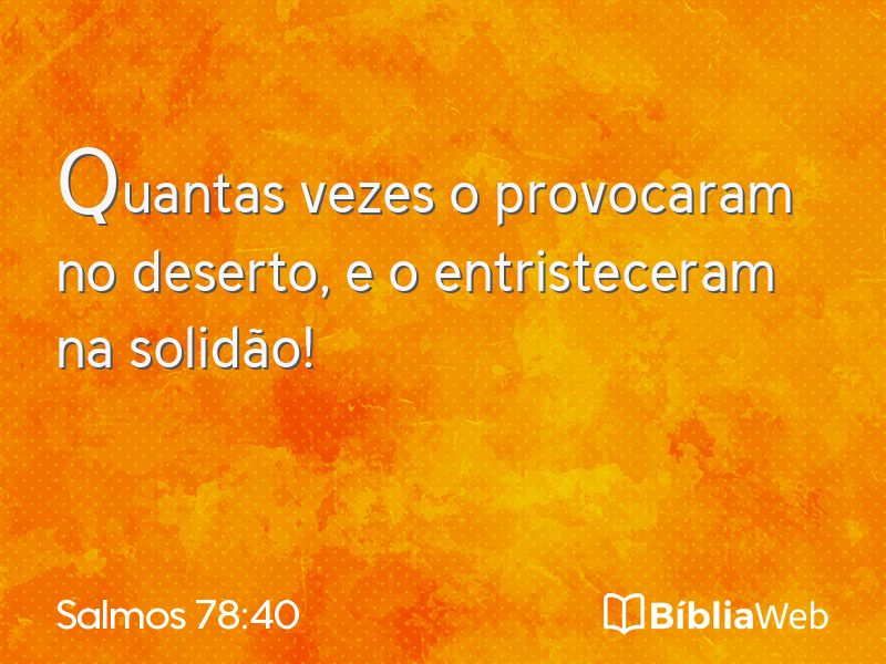 Salmos 78:40 em imagem para compartilhar