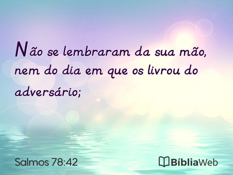 Salmos 78:42 em imagem para compartilhar