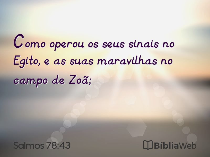 Salmos 78:43 em imagem para compartilhar