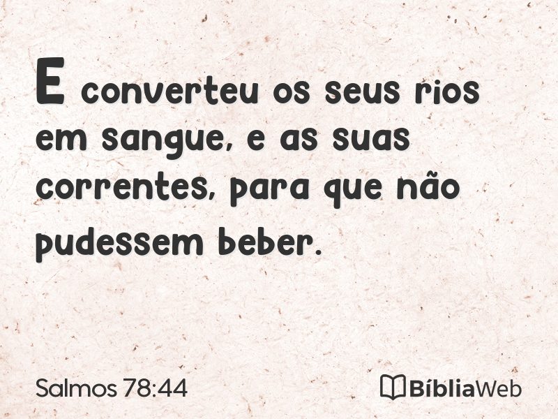 Salmos 78:44 em imagem para compartilhar
