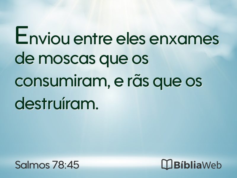 Salmos 78:45 em imagem para compartilhar