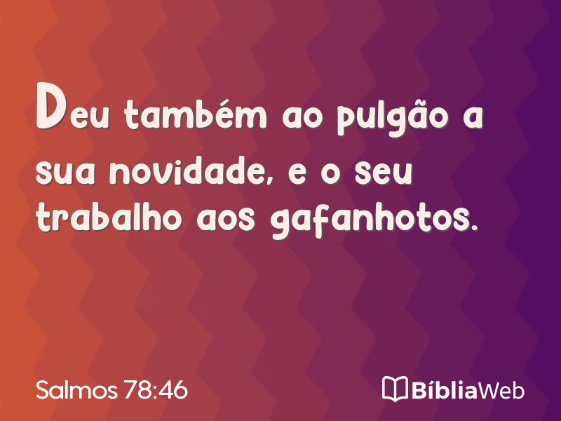 Salmos 78:46 em imagem para compartilhar