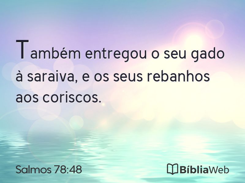 Salmos 78:48 em imagem para compartilhar