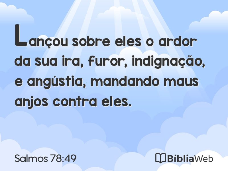 Salmos 78:49 em imagem para compartilhar