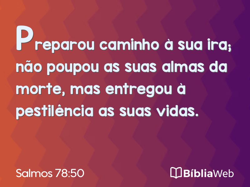 Salmos 78:50 em imagem para compartilhar