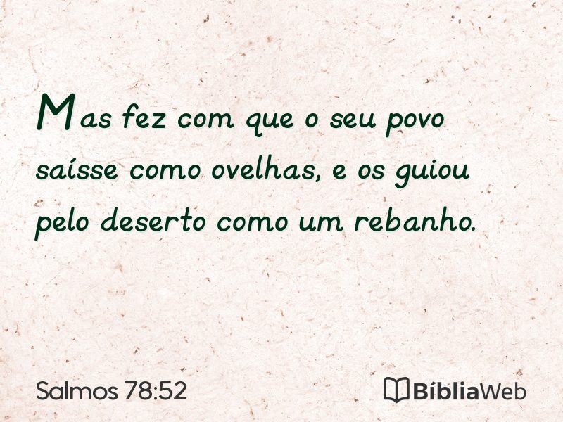 Salmos 78:52 em imagem para compartilhar