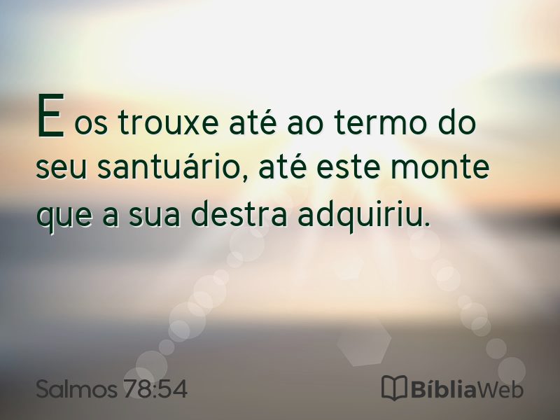 Salmos 78:54 em imagem para compartilhar