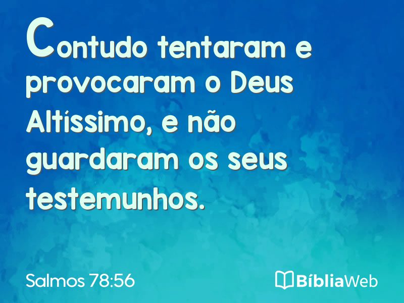 Salmos 78:56 em imagem para compartilhar