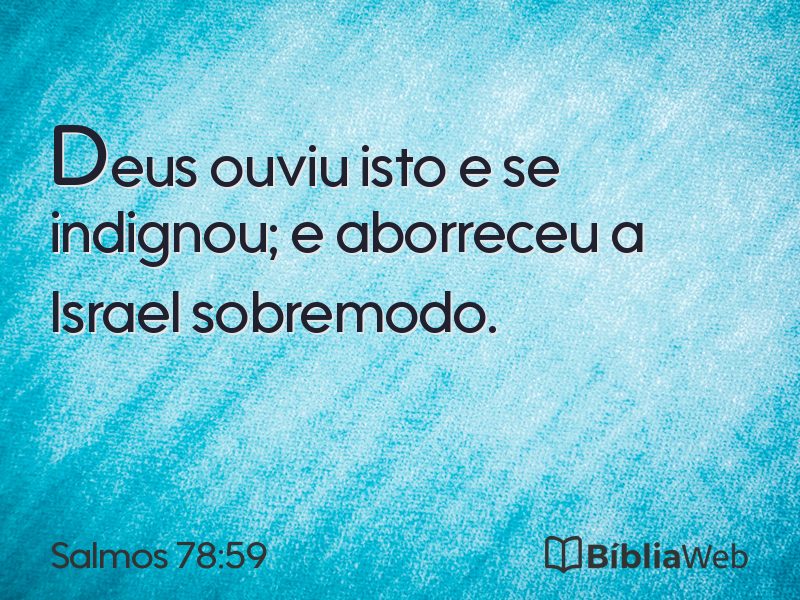 Salmos 78:59 em imagem para compartilhar