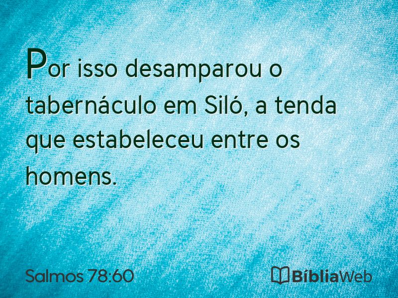Salmos 78:60 em imagem para compartilhar