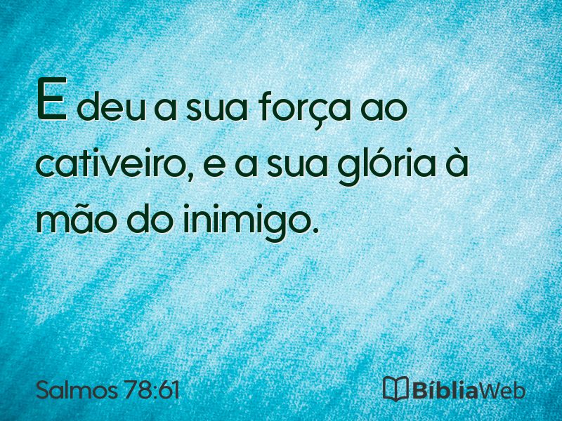 Salmos 78:61 em imagem para compartilhar