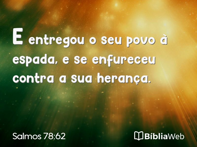 Salmos 78:62 em imagem para compartilhar