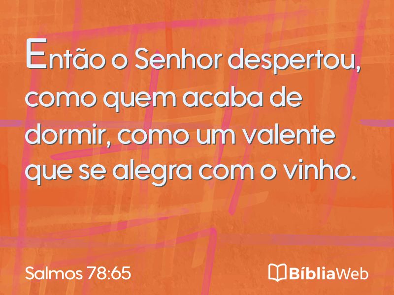 Salmos 78:65 em imagem para compartilhar