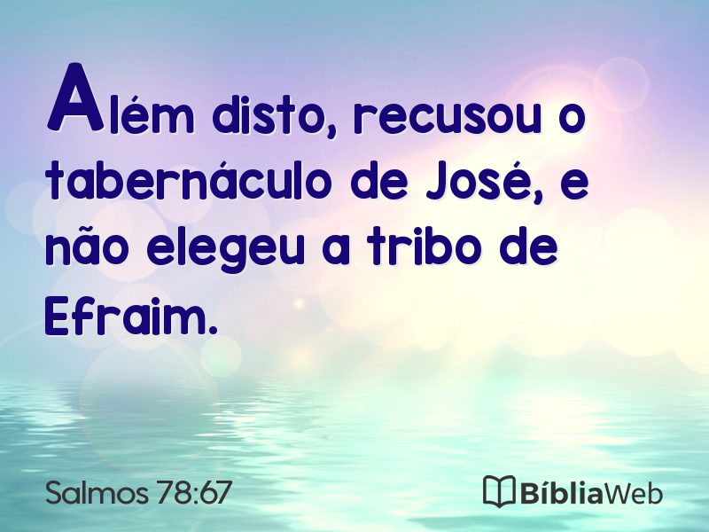 Salmos 78:67 em imagem para compartilhar