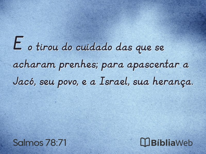 Salmos 78:71 em imagem para compartilhar