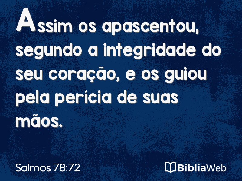 Salmos 78:72 em imagem para compartilhar