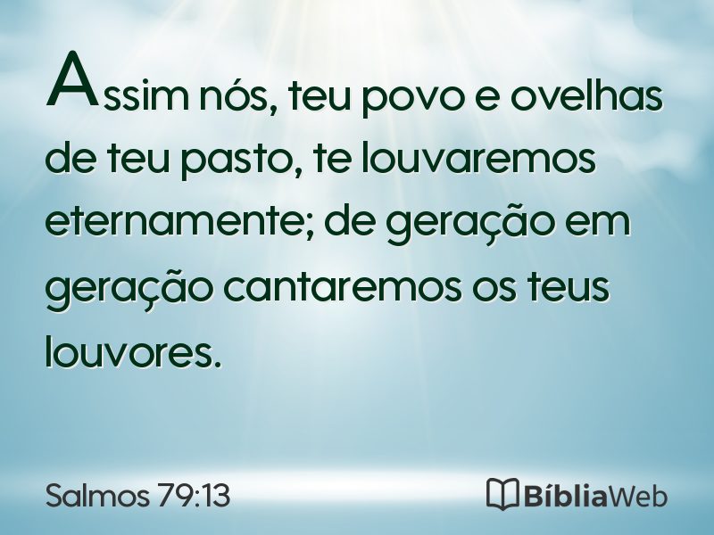 Salmos 79:13 em imagem para compartilhar