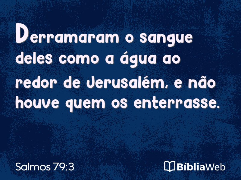 Salmos 79:3 em imagem para compartilhar