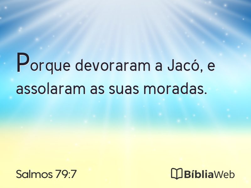 Salmos 79:7 em imagem para compartilhar