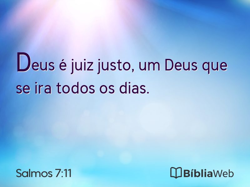 Salmos 7:11 em imagem para compartilhar