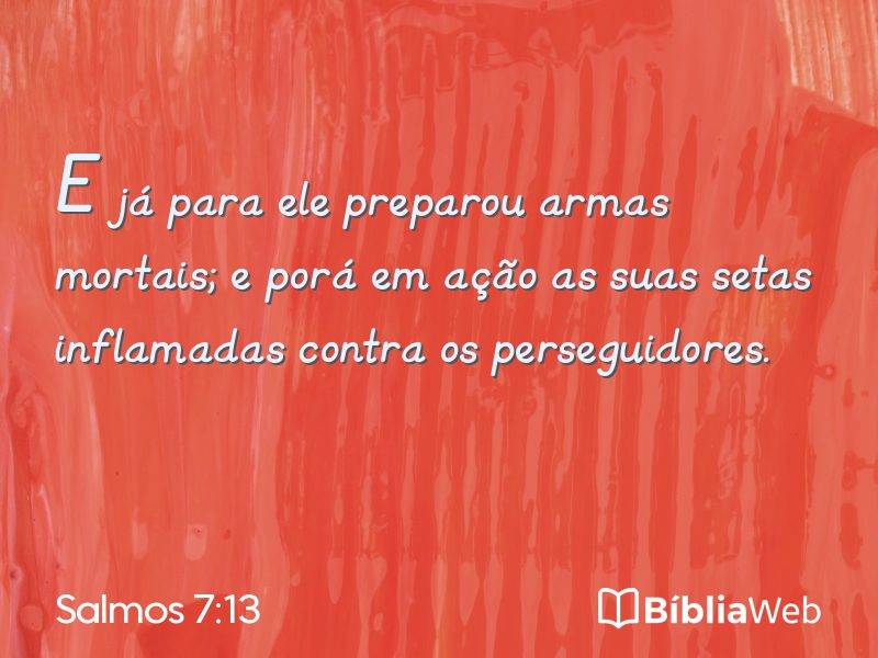 Salmos 7:13 em imagem para compartilhar