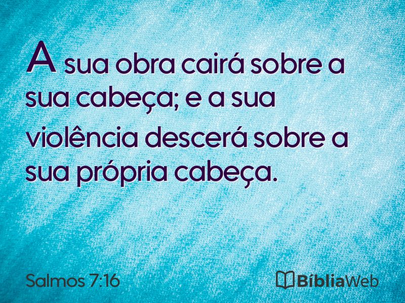 Salmos 7:16 em imagem para compartilhar