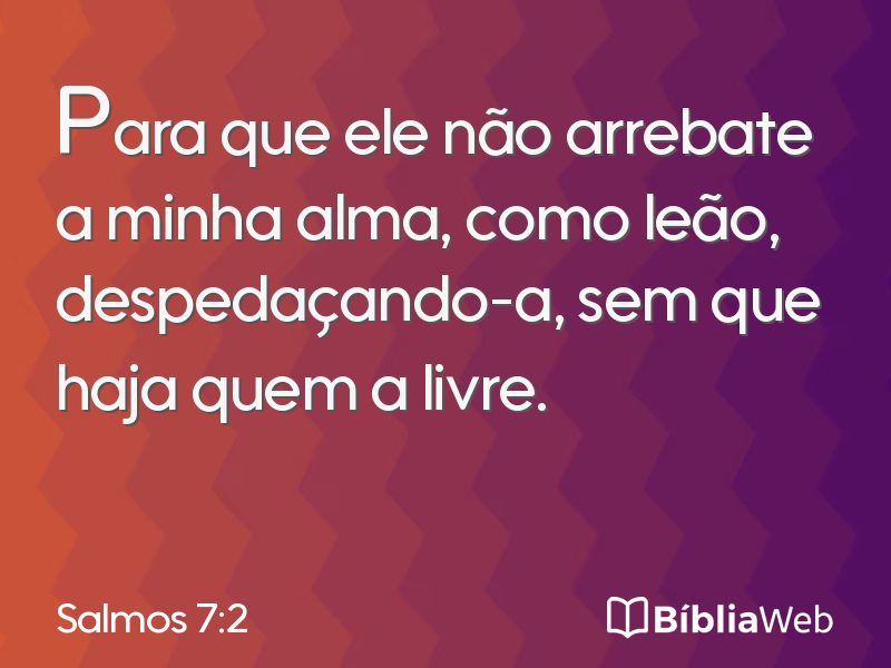 Salmos 7:2 em imagem para compartilhar