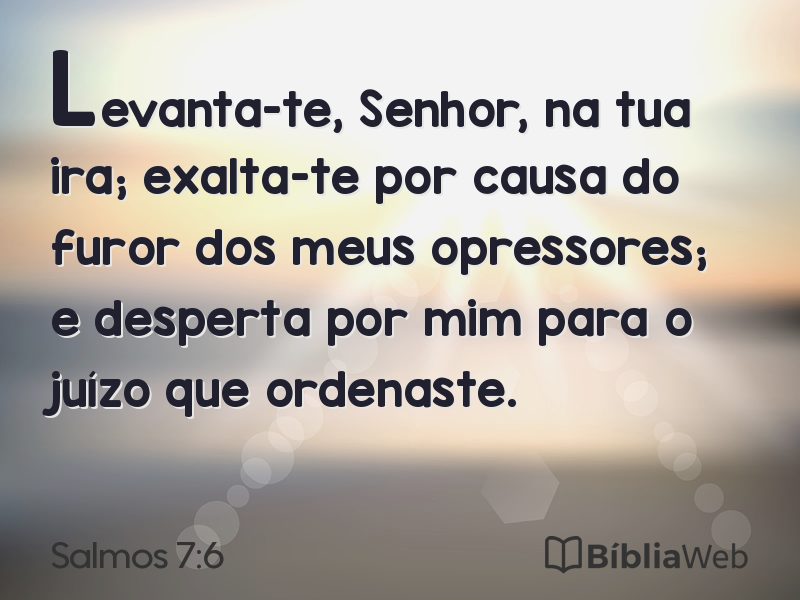 Salmos 7:6 em imagem para compartilhar