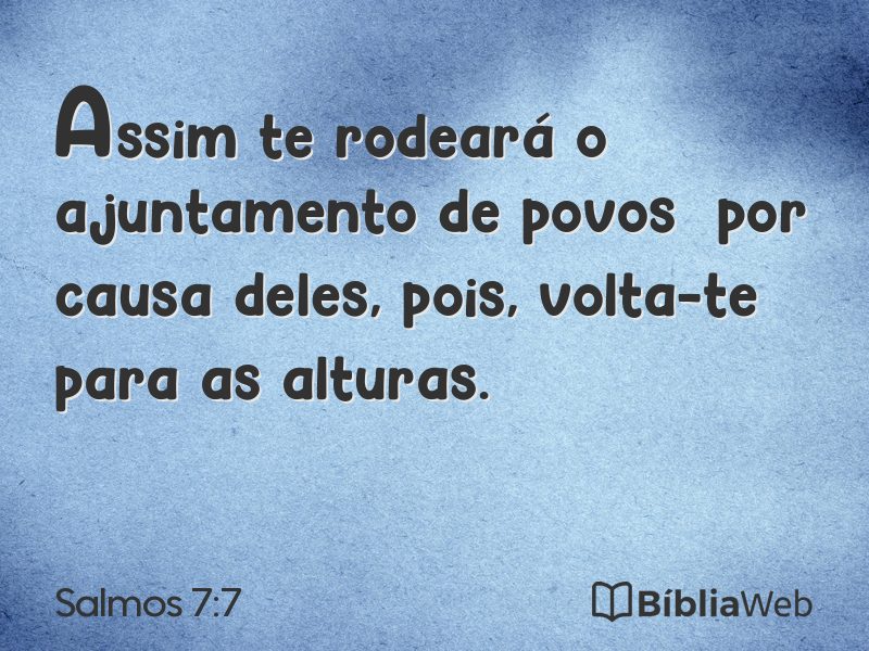 Salmos 7:7 em imagem para compartilhar