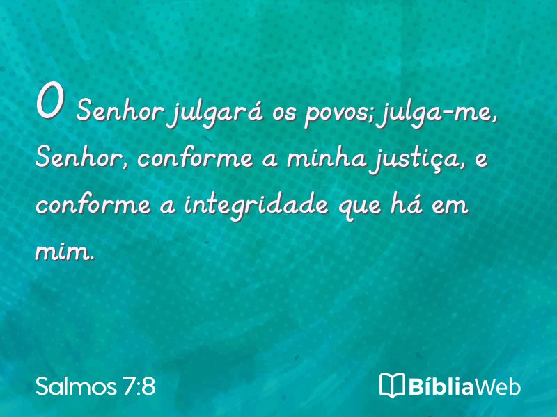 Salmos 7:8 em imagem para compartilhar