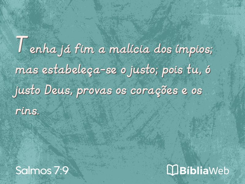 Salmos 7:9 em imagem para compartilhar
