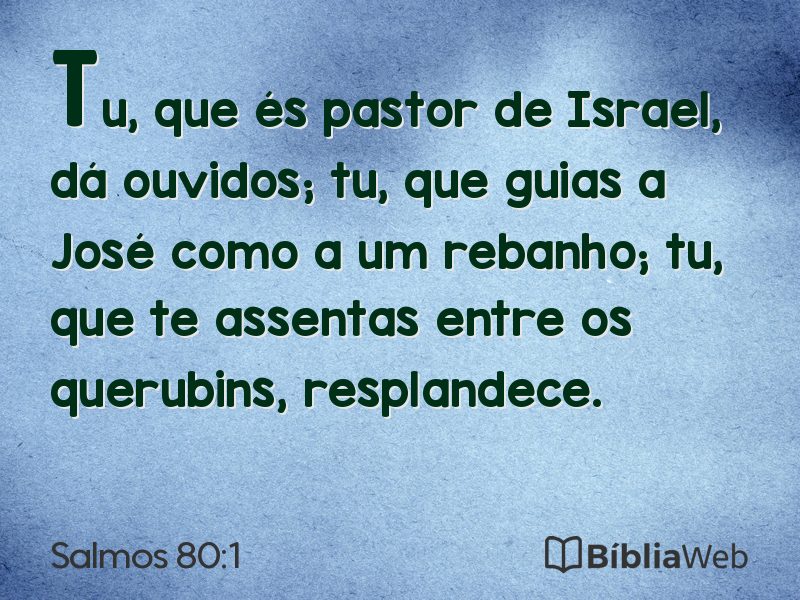 Salmos 80:1 em imagem para compartilhar