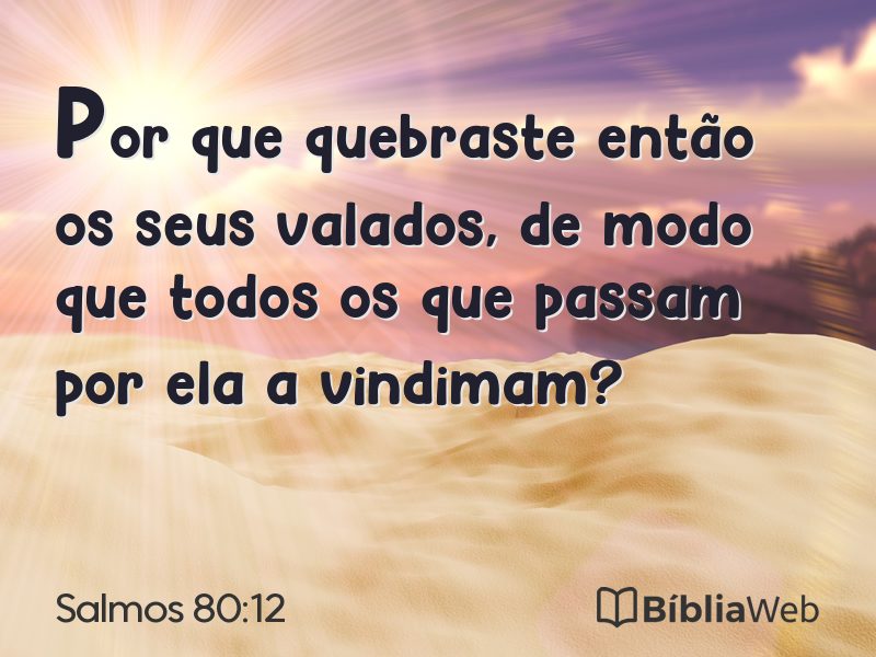 Salmos 80:12 em imagem para compartilhar