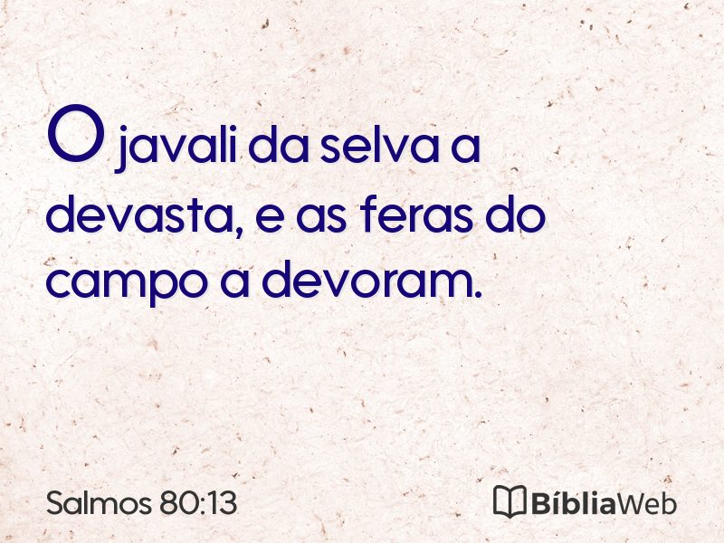 Salmos 80:13 em imagem para compartilhar