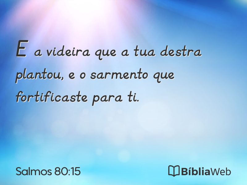 Salmos 80:15 em imagem para compartilhar