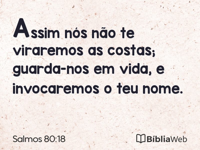 Salmos 80:18 em imagem para compartilhar