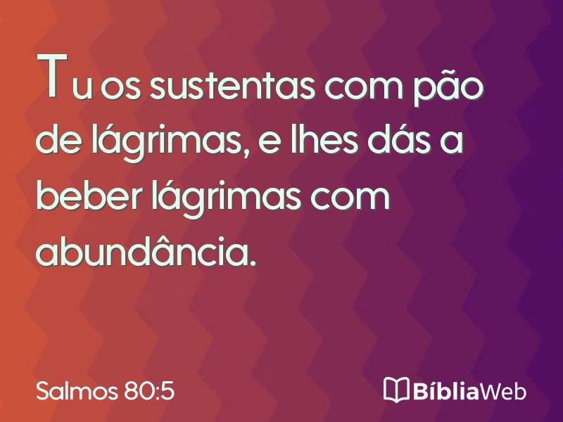 Salmos 80:5 em imagem para compartilhar
