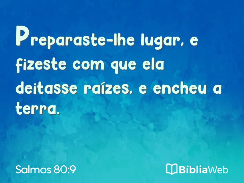 Salmos 80:9 em imagem para compartilhar