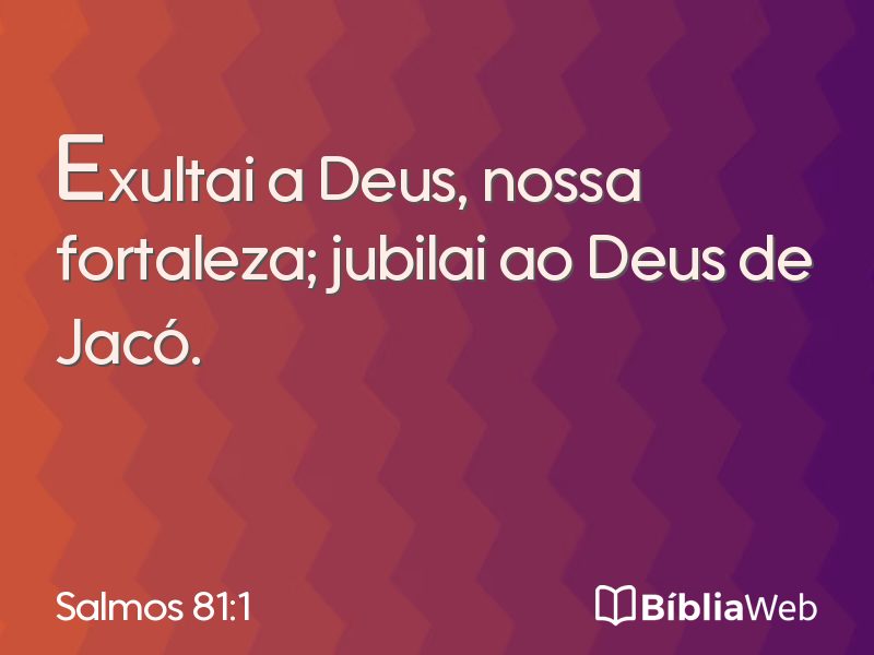 Salmos 81:1 em imagem para compartilhar