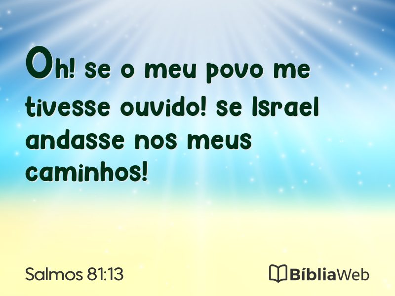 Salmos 81:13 em imagem para compartilhar